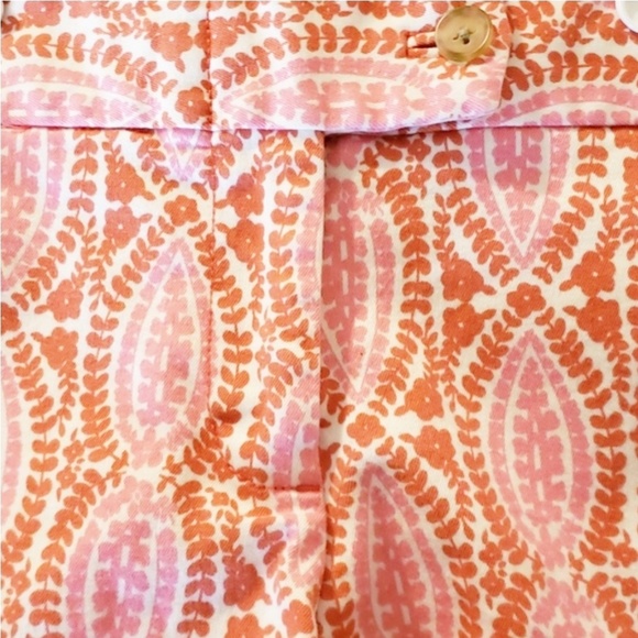J. Crew pink & orange boho inspired shorts, size 0 - Picture 3 of 4